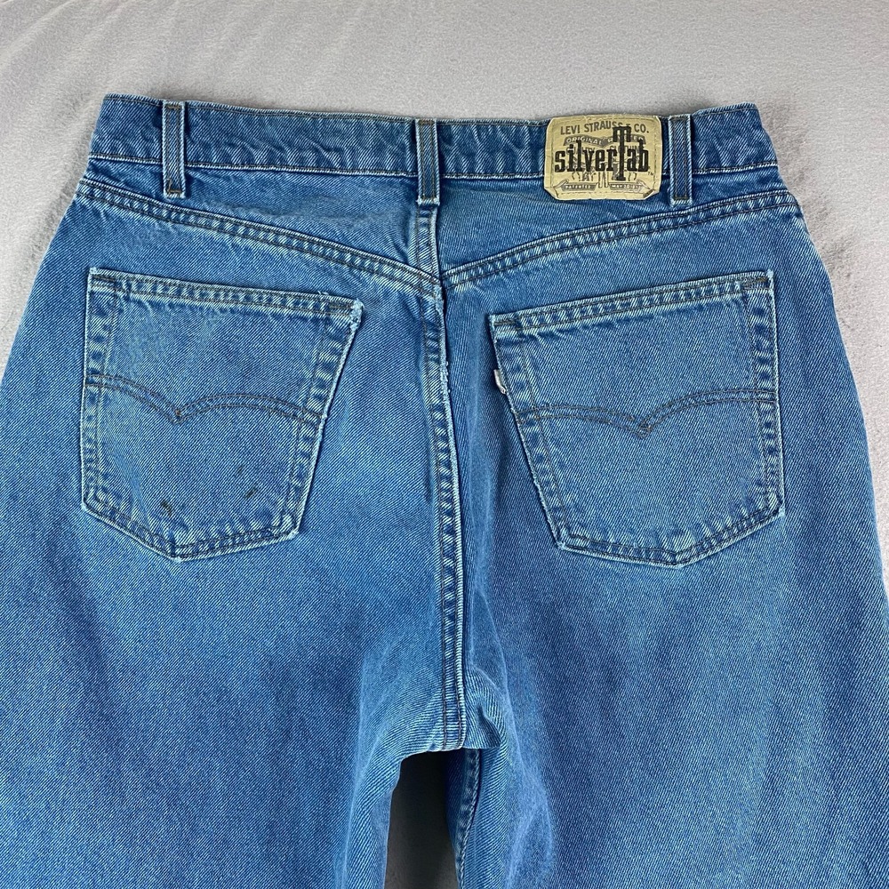 Vintage Levis Jeans 34x30 (Actual 33x29) Blue SilverTab Loose Baggy Made In USA - Picture 8 of 16